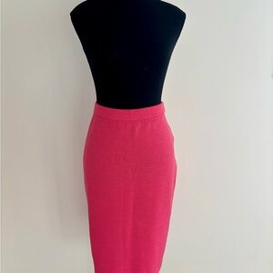 St. John Vibrant Pink Pencil Skirt